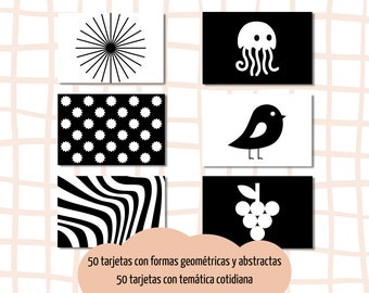 PRINTABLE High Contrast Baby Cards. Monochrome Sensory Flash Cards ...