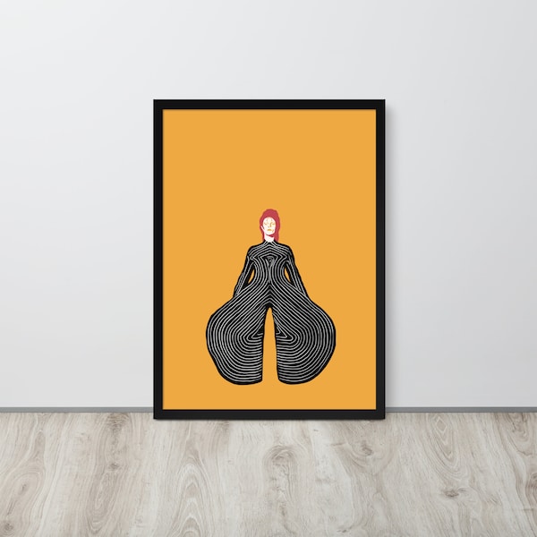 David Bowie / minimalista Ziggy Stardust / Poster Stampa Eclettico Decoro