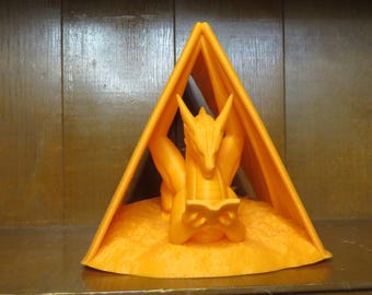 3D Printed Dragon Book Holder: Fantasy Book Display