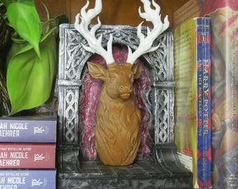 Stag Book Nook: 3D Printed Deer Bookend - Wizarding World Inspired