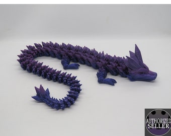 Articulated Crystal Dragon, 3D Print Figurine, Dragon Toy, Bookshelf Decor, Wizarding World, Fantasy, Cinderwing3D