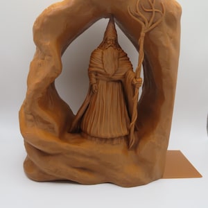 Wizard Book End, Fantasy, 3D Printed Bookend, Slide Under Book Lip, Wizard Lair