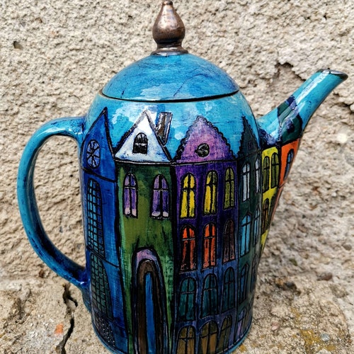 Cute Teapot Ceramic Teapot Pottery Teapot Gift for Her Etsy