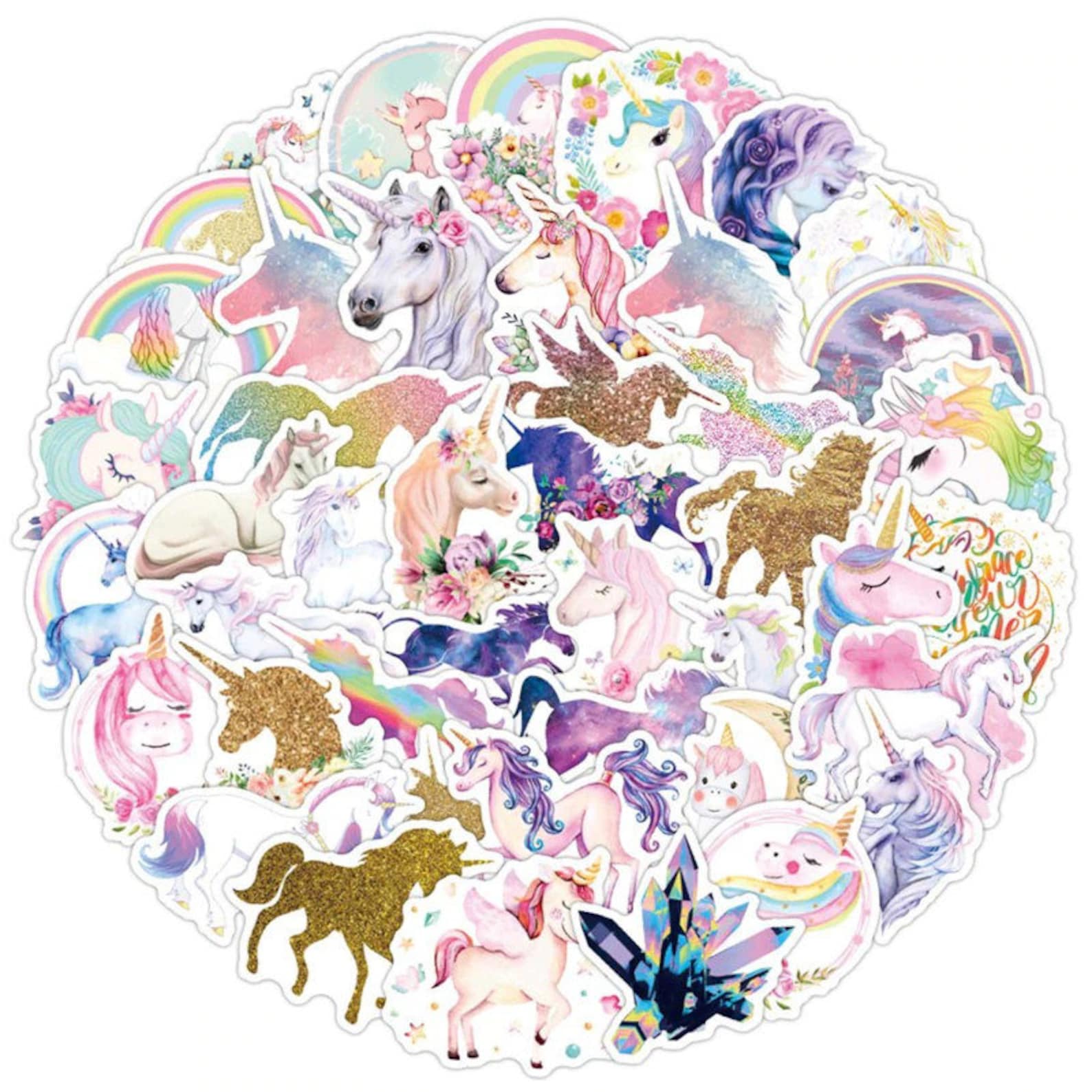 Einhorn Sticker Zum Ausdrucken: Design Sticker Einhorn Bunt