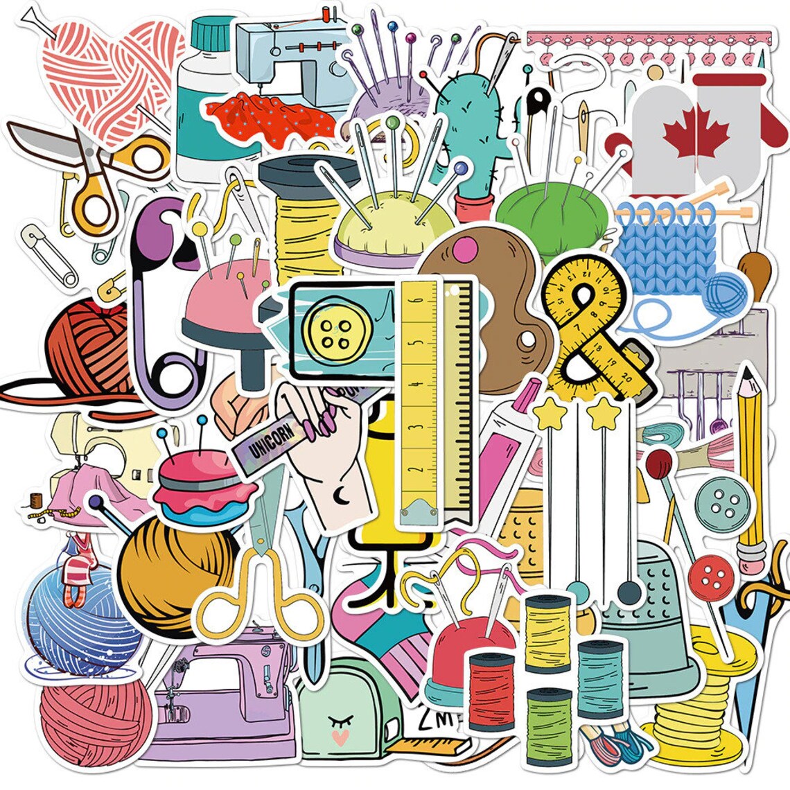 Sewing Machine Material Stickers Etsy