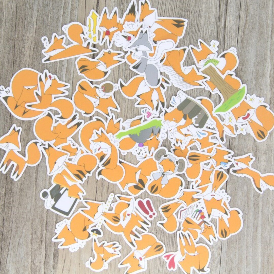 Lustige Kleine Fuchs Sticker, Laptop Aufkleber, Vinyl Sticker Pack ...