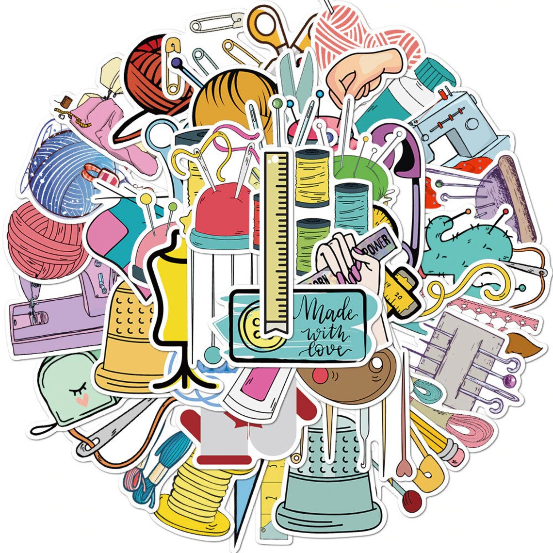 Sewing Machine Material Stickers Etsy