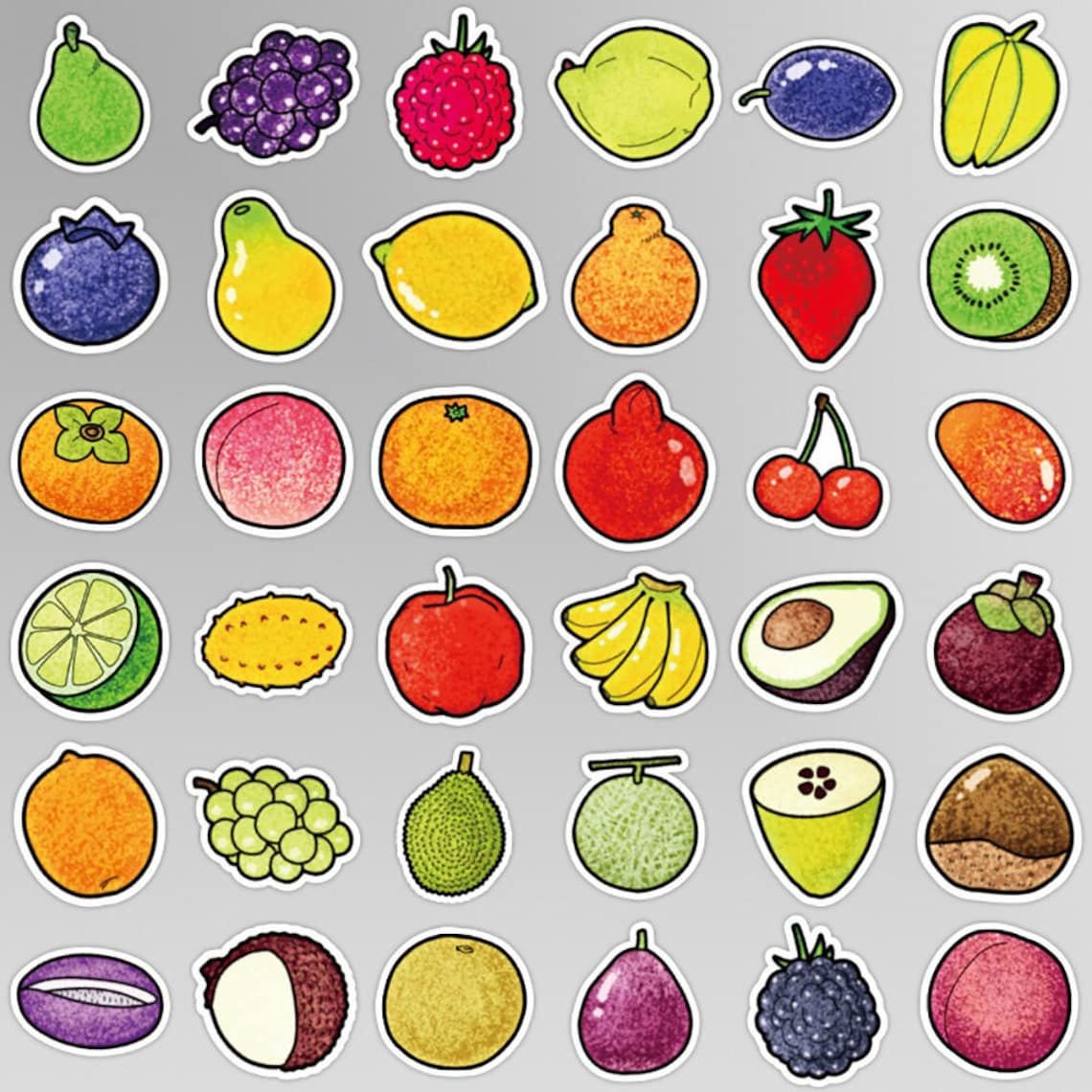Mixed Fruit Stickers Laptop Aesthetic Stickers Kids Sticker Etsy Denmark