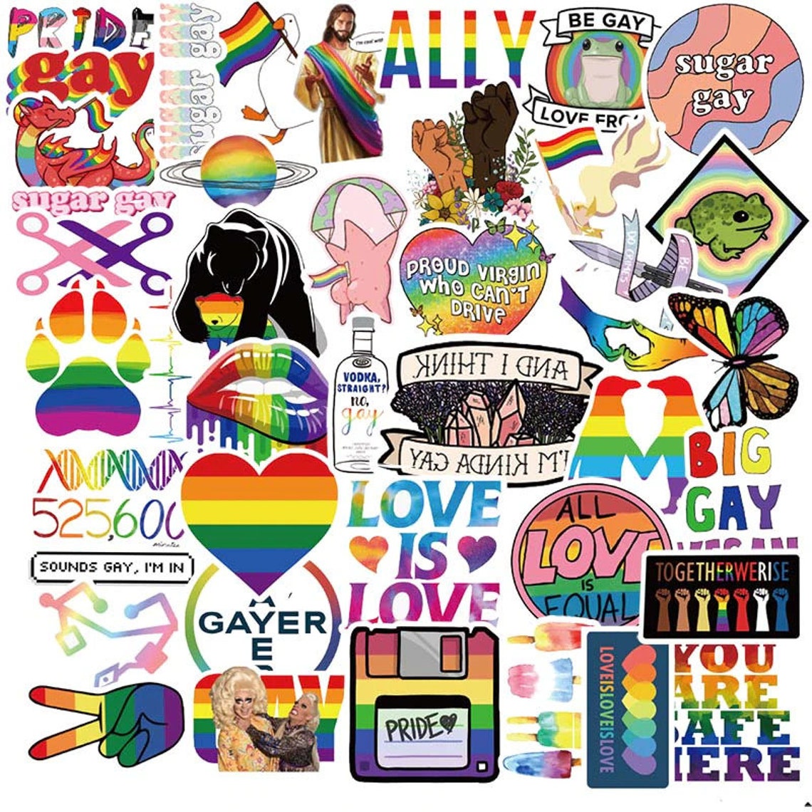 Colorful Gay Stickers | Etsy