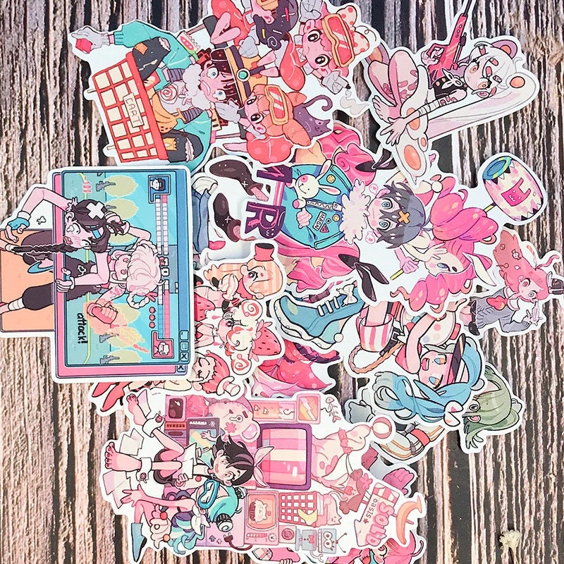 Kawaii anime girl Sticker for Sale by Wicmarts