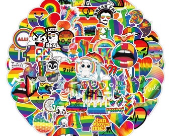 LGBTQ Rainbow Stickers, Laptop Stickers, Vinyl Stickers Pack