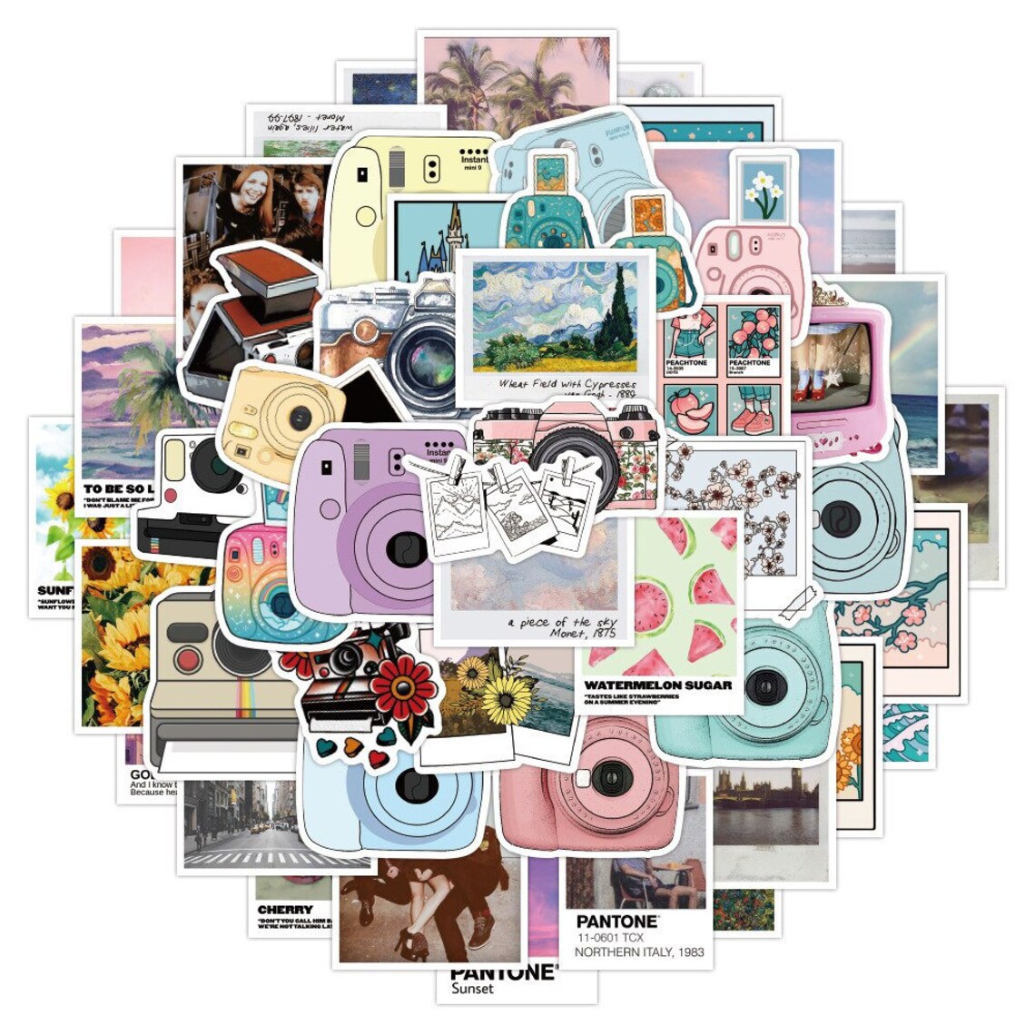 Cute Instant Camera Stickers Etsy