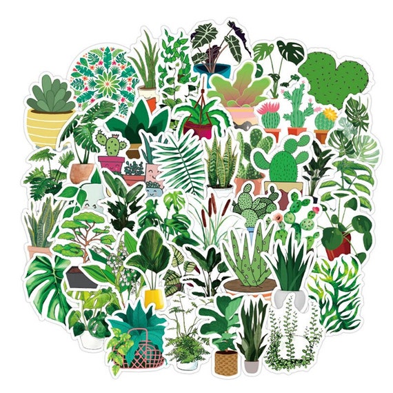 Creative Plants Stickers Etsy