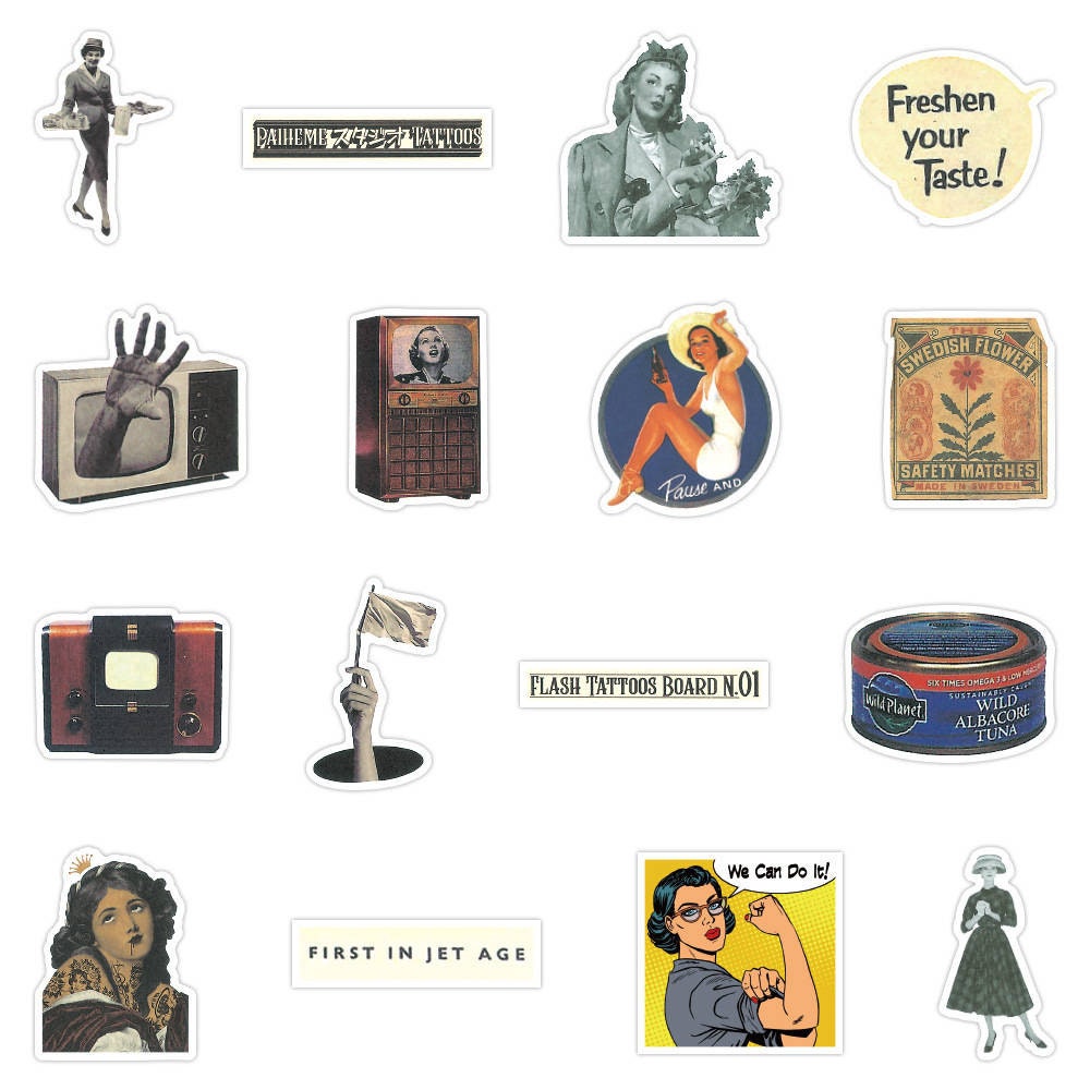 Vintage Stickers Etsy