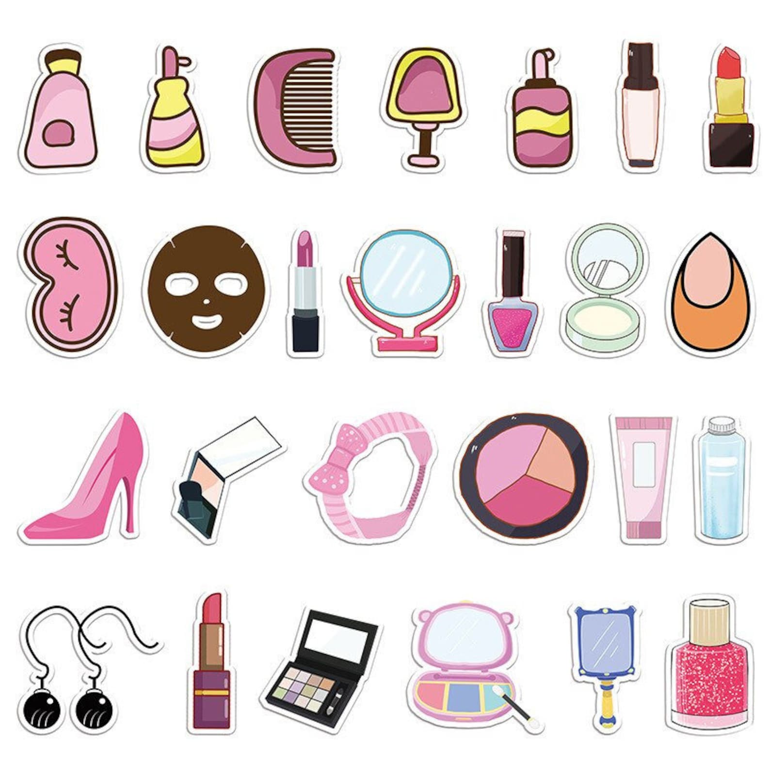 Girl Cosmetics Stickers Etsy