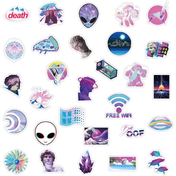 Vaporwave stickers deals