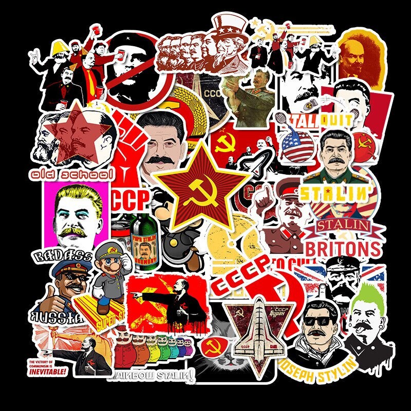 Funny Soviet Union Stickers, Laptop Stickers, Vinyl Stickers Pack