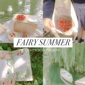 3 Soft Fairycore Lightroom Mobile Presets & Desktop Presets, Lightroom Mobile Preset Lightroom Desktop Preset Cottagecore Preset Summer Pres