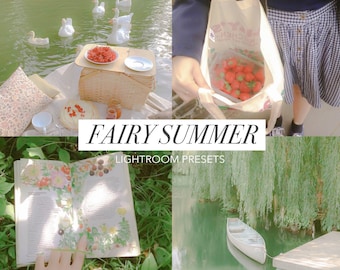 3 zachte Fairycore Lightroom Mobile Presets & Desktop Presets, Lightroom Mobile Preset Lightroom Desktop Preset Cottagecore Preset Summer Preset