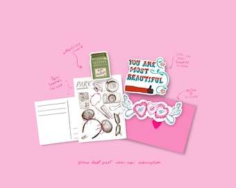 Abonnement Snail Mail inspiré de Disney | Courrier magique mensuel heureux | Impressions d'art esthétiques Disney pour adultes Disney
