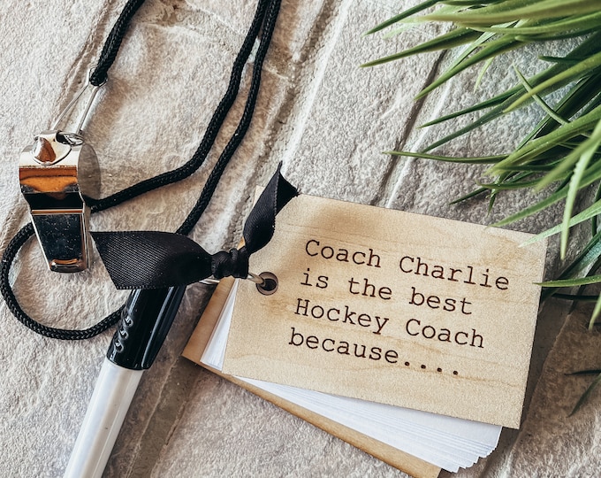 Wood Coach sports thank you book