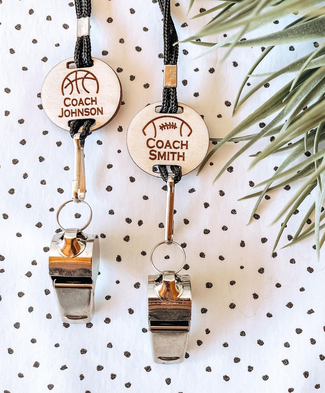 Custom Personalized Engraved Coach Whistle Lanyard Gift Etsy