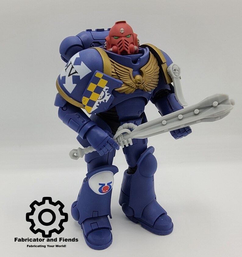 Power Mace Space Marine Custom Warhammer 40K Style L Mcfarlane Etsy