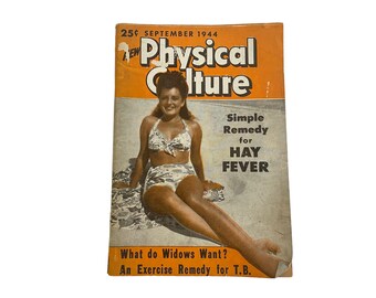 Vintage Septiembre 1944 Revista Physical Culture
