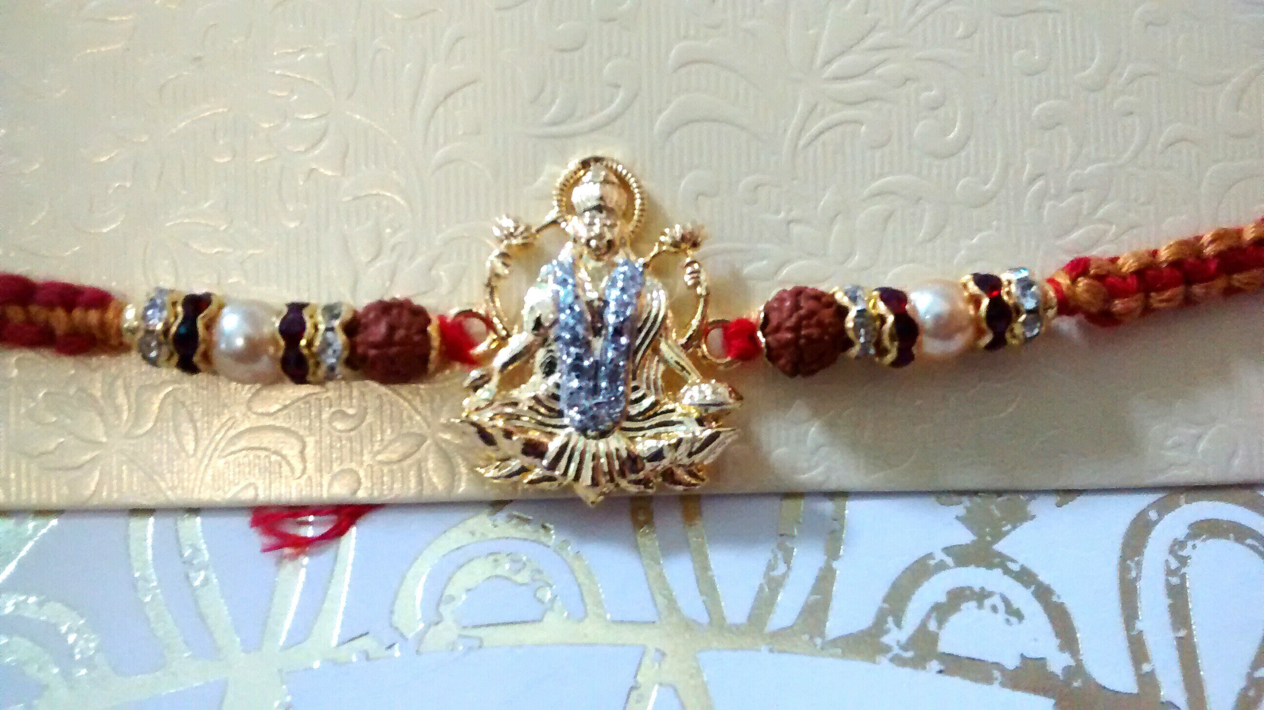 Hindu goddess lakshmi rakhi bracelet one gram gold plate Etsy