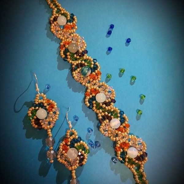 Blumig Armband(Fußarmband),feet bracelet,seed bead jewerly,floral bracelets,seed bead art,new,handmade,handgemacht
