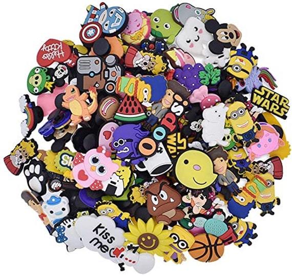100 Pack Randow Cute Cartoon Anime Shoe Charms Charma for Boys Girls, Cool  Charms Bulk Pins for Kids, Toddler Charms Accessories for Shoe Decoration