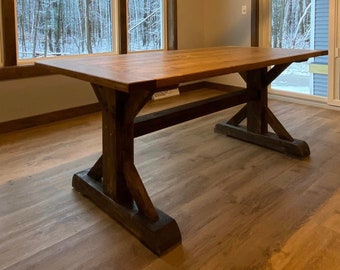 Rustic Handcrafted Farmhouse Dining Table - Etsy