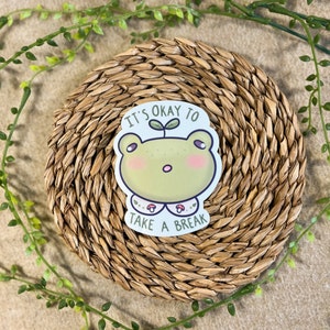 Cottagecore Frog Vinyl Sticker