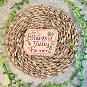 Stardew Valley Farmer Glossy Vinyl Sticker