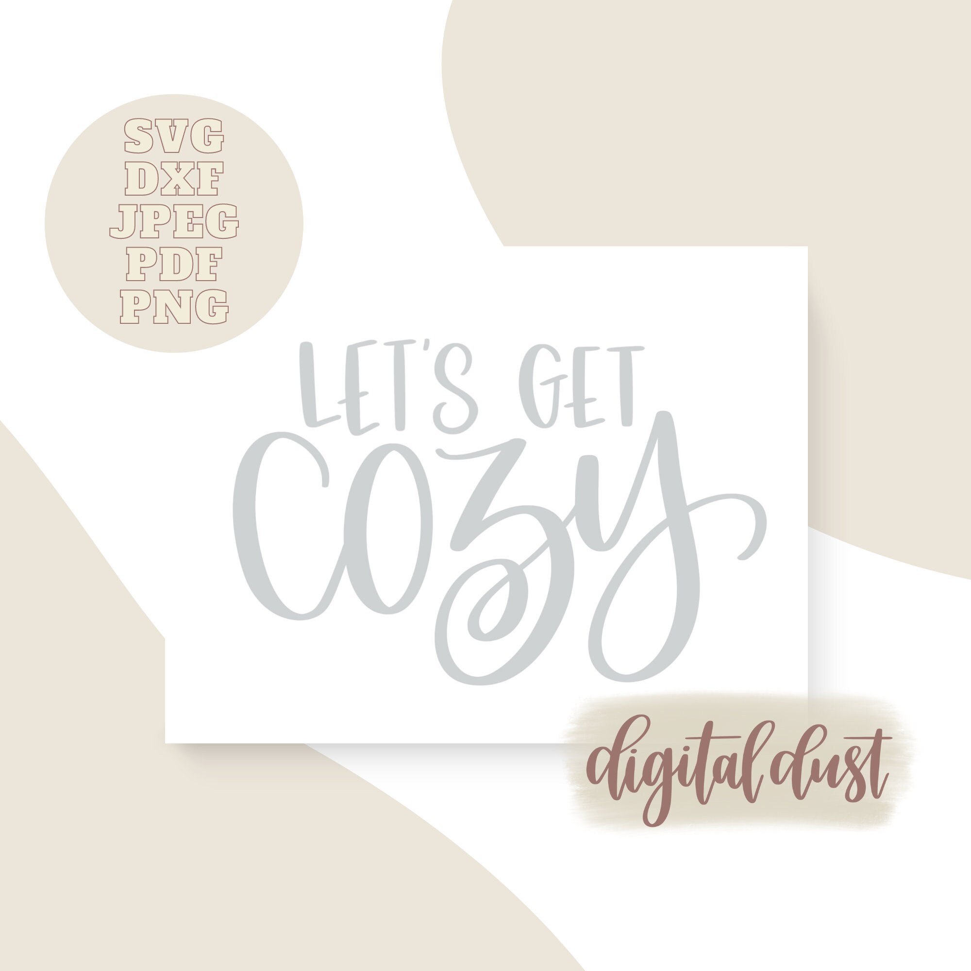 Let's Get Cozy SVG Let's Get Cozy Sign Fall SVG Etsy España