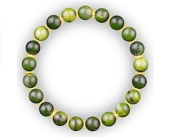 Green Jade Bracelet: Unisex Luck & Prosperity Gemstone