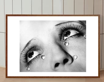 Man Ray Tears Photography Print: Vintage Surrealist Wall Art