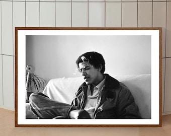 Barack Obama Smoking Ciggarette, Vintage Photography Prints, Modern Decor Black White Wall Art
