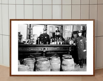 1920s Prohibition Photo: Vintage Speakeasy Bar Print