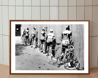 Tour de France Print: Vintage Cycling Photography, Black and White Wall Art