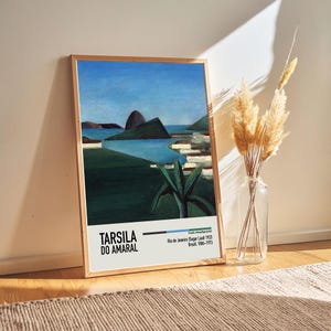 Tarsila do Amaral - Río de Janeiro (Pan de Azúcar) 1923 - Póster de Tarsila, arte de pared vintage, póster de exposición, impresiones artísticas para regalo de amantes del arte