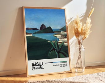Tarsila do Amaral: Rio de Janeiro Sugar Loaf Vintage Art Poster
