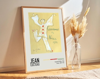 Jean Cocteau - Carnaval de Nice Vintage Poster Print