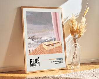 Rene Magritte 'The Difficult Crossing' Vintage Art Print