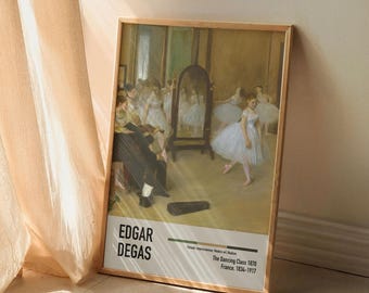 Póster de la exposición de arte vintage «La clase de baile» de Edgar Degas