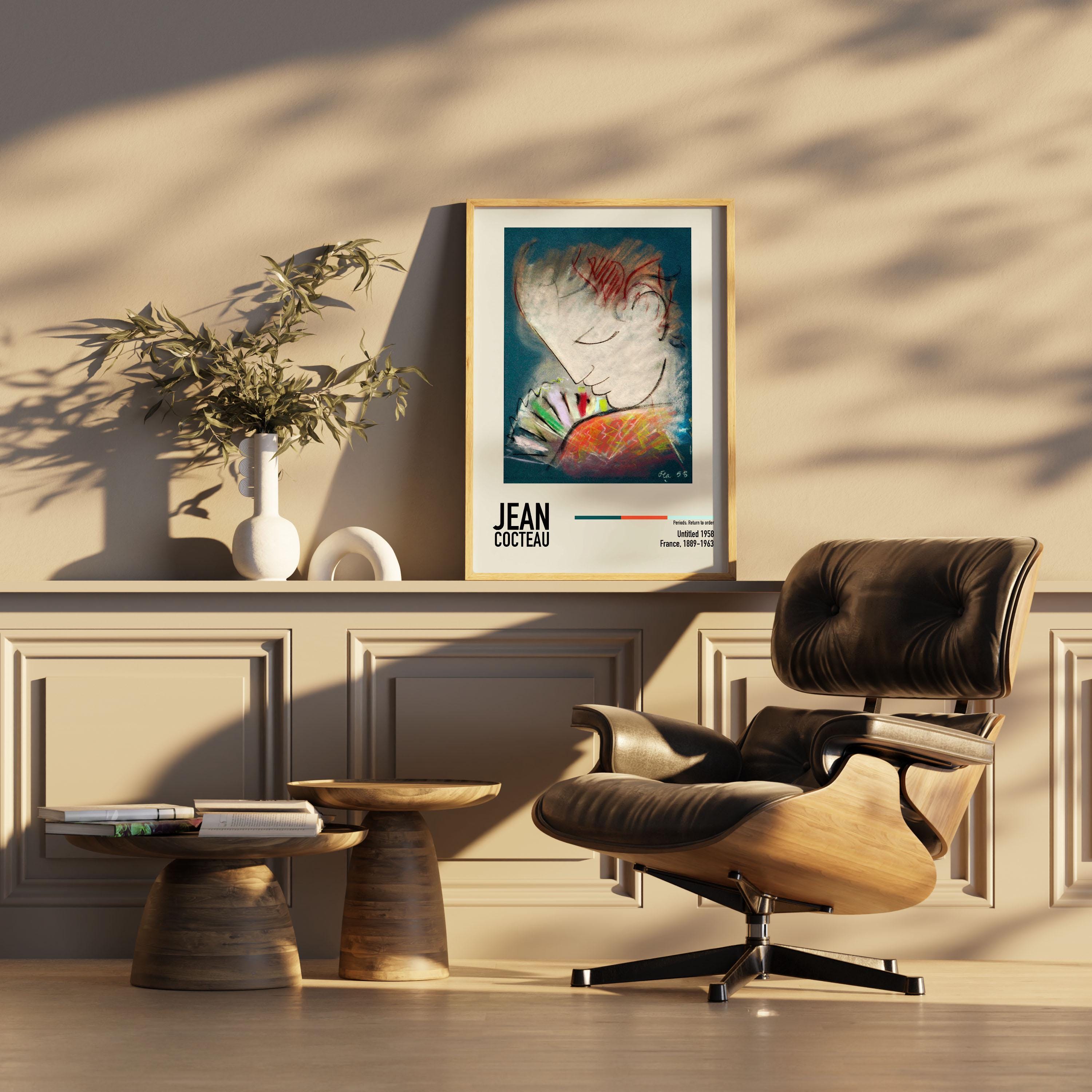 ジャン・コクトー「無題 1958」ヴィンテージアートポスター - Etsy 日本