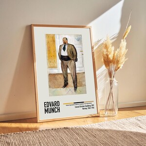 Edvard Munch - Consul Christen Sandberg 1901 - Edvard Munch Paintings Poster Artwork, Exhibition Poster Art Lover Gifts Idea for Him/Her