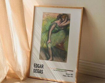 Póster de la exposición de arte vintage "Las bailarinas de Edgar Degas"