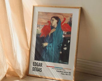 Póster vintage de Edgar Degas: Mujer joven con ibis