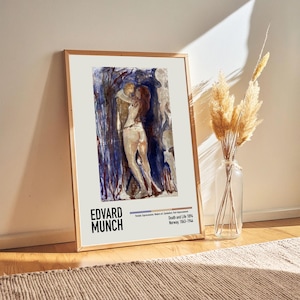 Edvard Munch - Death and Life 1894 - Edvard Munch Paintings Poster Artwork, Exhibition Poster Art Lover Gifts Idea for Him/Her